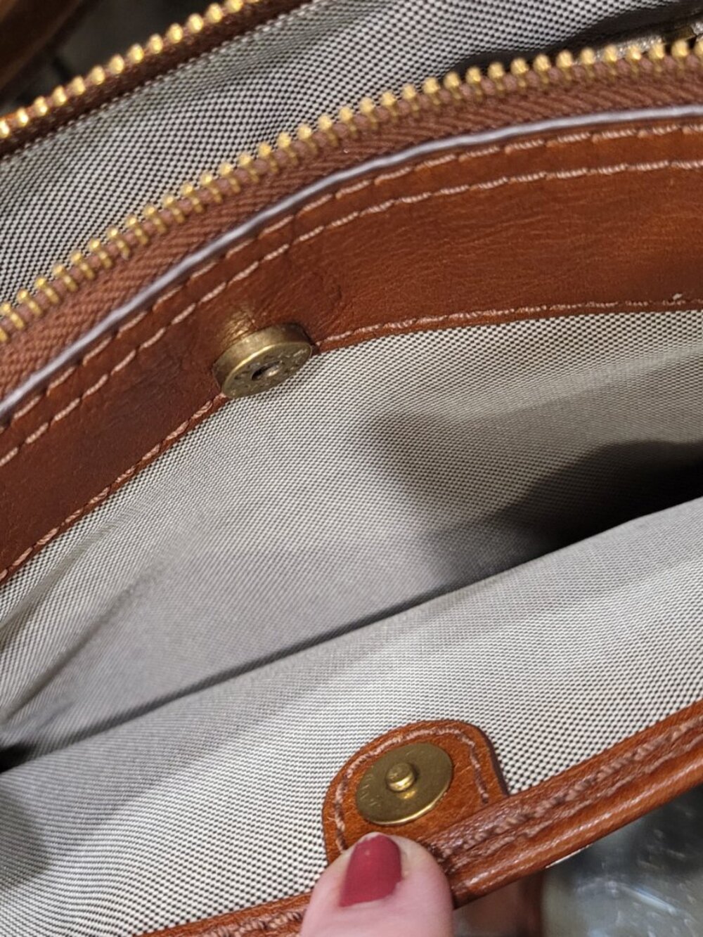 Authentic Fossil Ryder Mini Crossbody Brown Leather - Picture 6 of 12